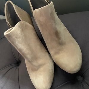 Gianni Bini dual suede croc booties